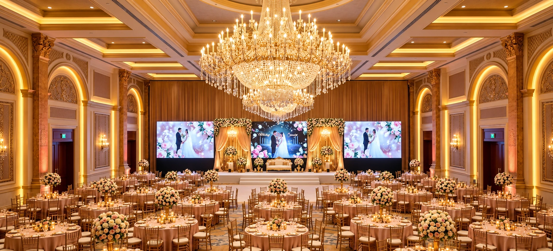 Irish Town grand banquet hall &mdash; architectural visualization