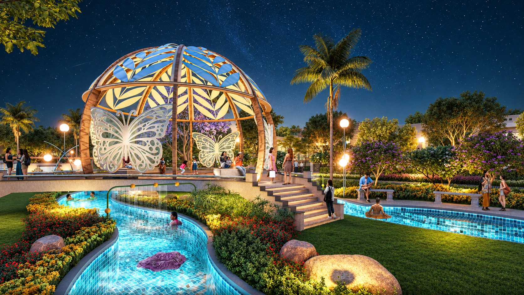 Irish Town waterfront pavilion &mdash; architectural visualization
